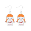 1 Pair Funny Cool Style Pumpkin Spider Web Ghost Enamel Zinc Alloy Drop Earrings