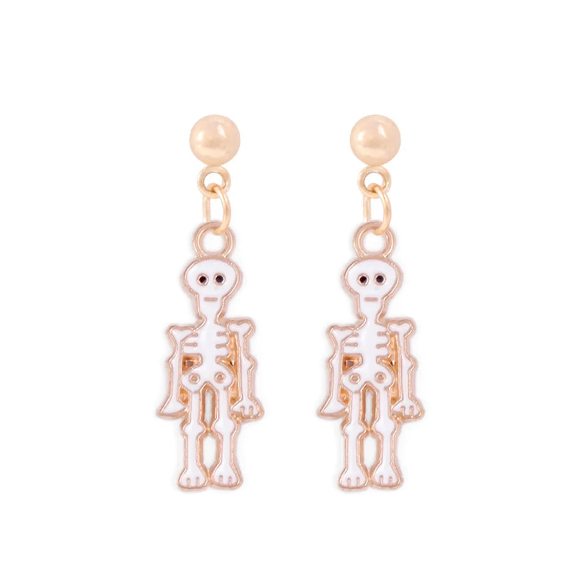 1 Pair Funny Cool Style Pumpkin Spider Web Ghost Enamel Zinc Alloy Drop Earrings