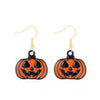 1 Pair Funny Cool Style Pumpkin Spider Web Ghost Enamel Zinc Alloy Drop Earrings