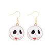 1 Pair Funny Cool Style Pumpkin Spider Web Ghost Enamel Zinc Alloy Drop Earrings