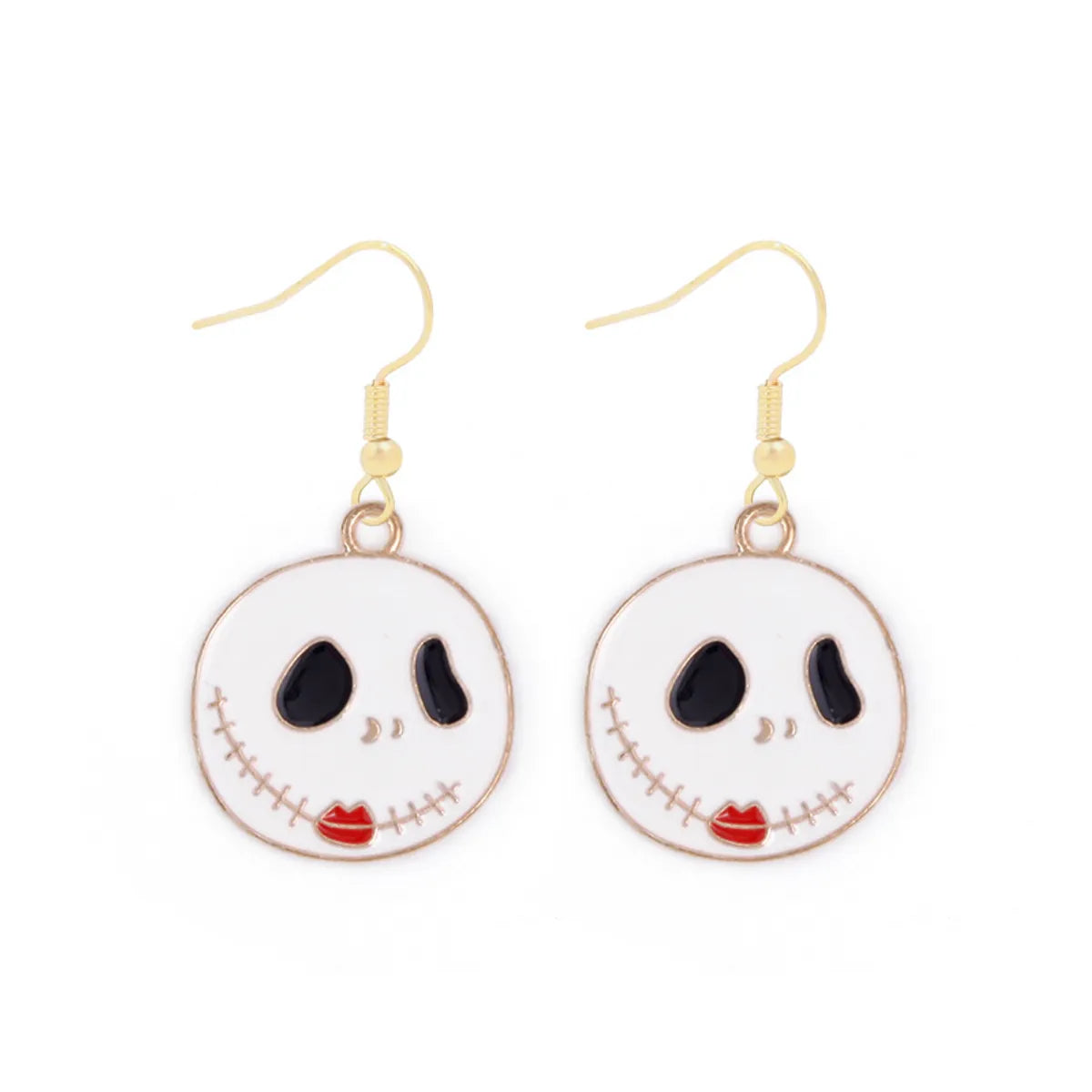 1 Pair Funny Cool Style Pumpkin Spider Web Ghost Enamel Zinc Alloy Drop Earrings