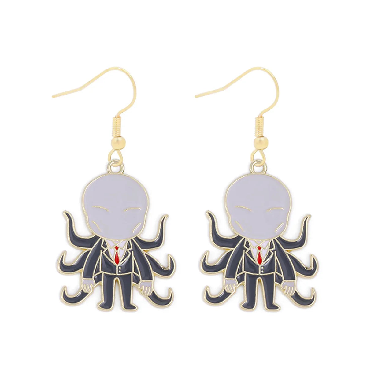 1 Pair Funny Cool Style Pumpkin Spider Web Ghost Enamel Zinc Alloy Drop Earrings