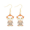 1 Pair Funny Cool Style Pumpkin Spider Web Ghost Enamel Zinc Alloy Drop Earrings