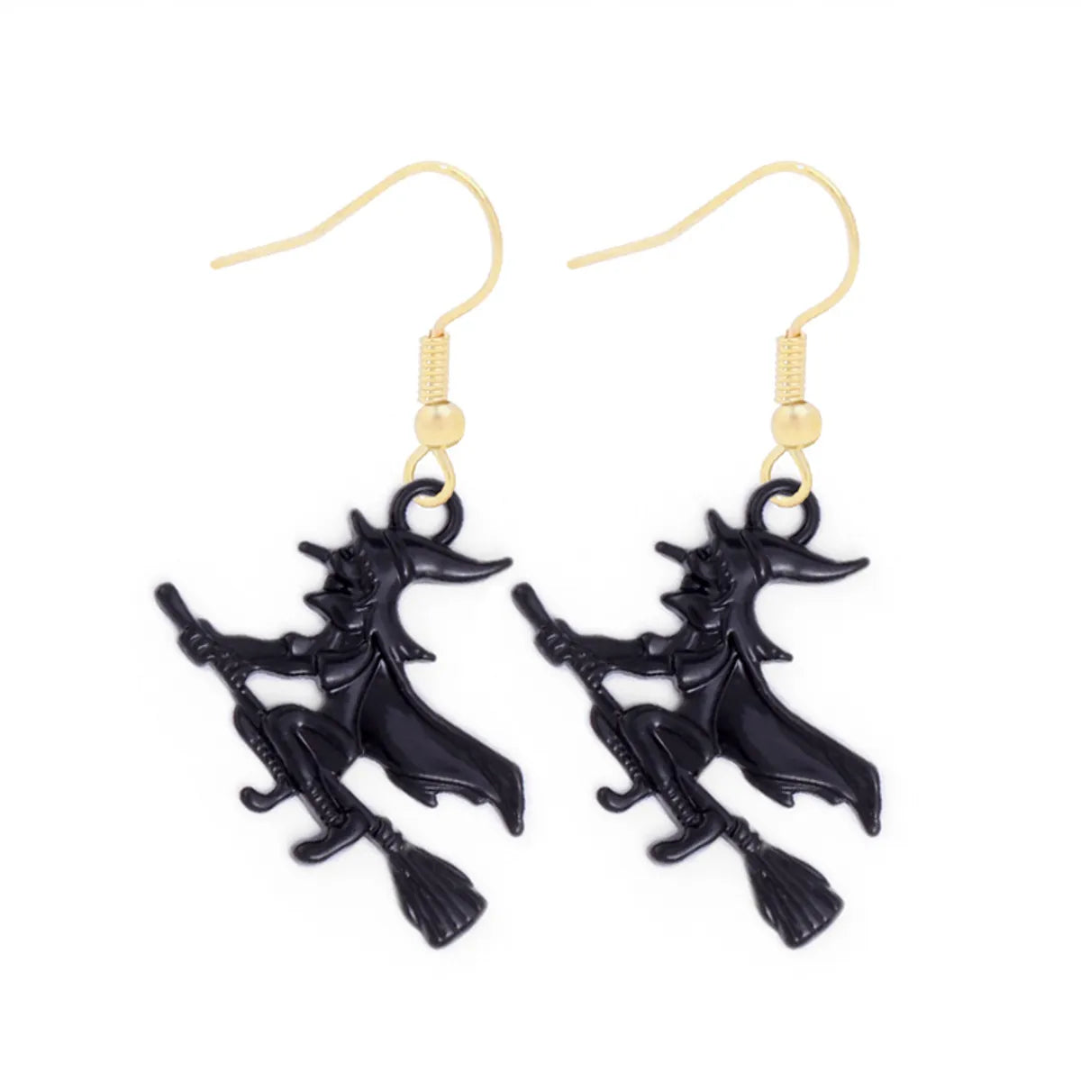 1 Pair Funny Cool Style Pumpkin Spider Web Ghost Enamel Zinc Alloy Drop Earrings