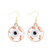 1 Pair Funny Cool Style Pumpkin Spider Web Ghost Enamel Zinc Alloy Drop Earrings