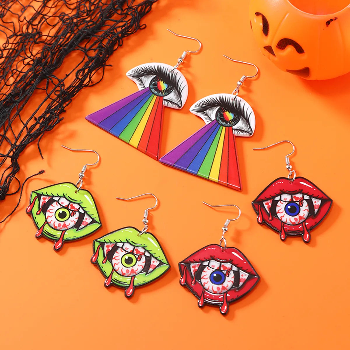 1 Pair Funny Eye Arylic Drop Earrings