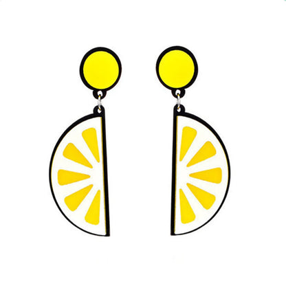 1 Pair Funny Fruit Arylic Women's Drop Earrings