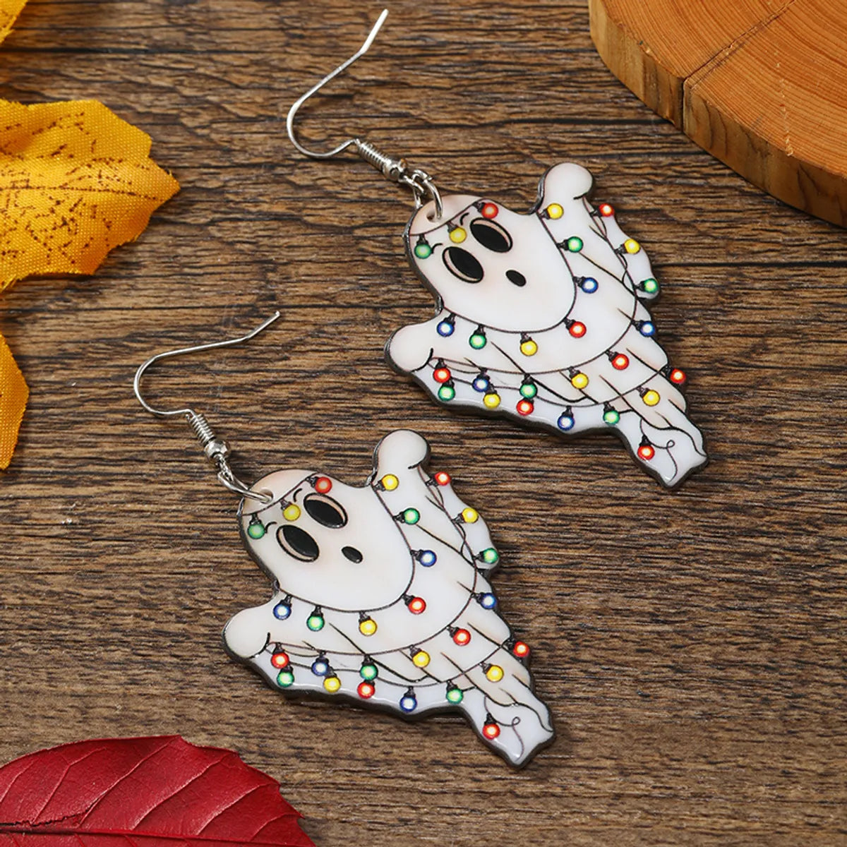 1 Pair Funny Ghost Arylic Earrings