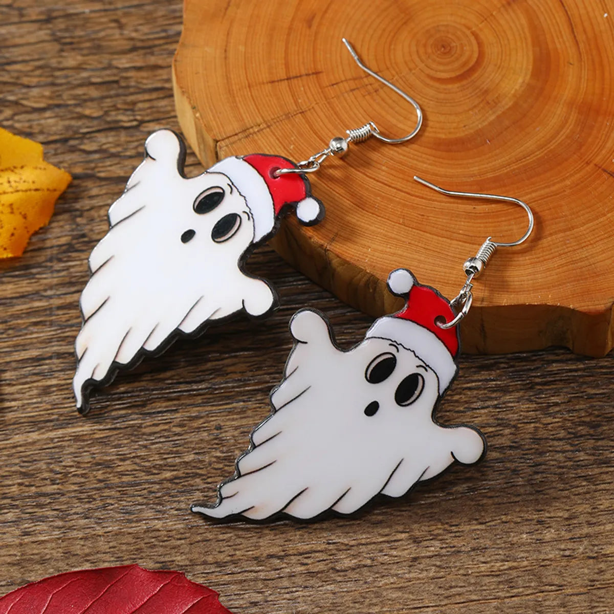 1 Pair Funny Ghost Arylic Earrings