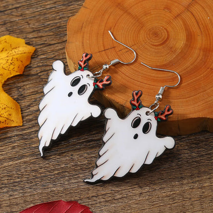 1 Pair Funny Ghost Arylic Earrings