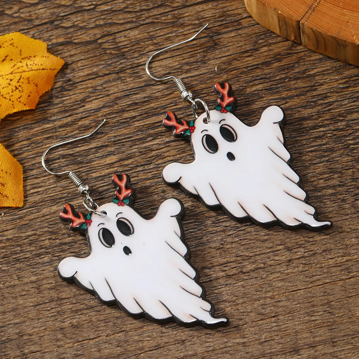 1 Pair Funny Ghost Arylic Earrings