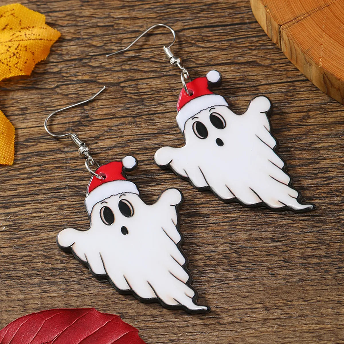 1 Pair Funny Ghost Arylic Earrings