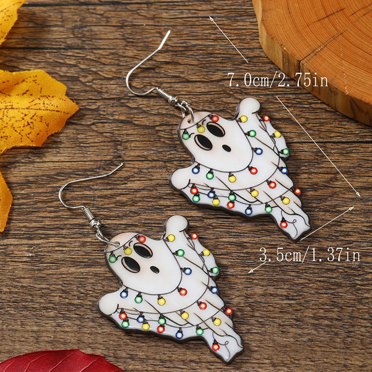 1 Pair Funny Ghost Arylic Earrings