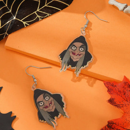 1 Pair Funny Halloween Pattern Arylic Drop Earrings