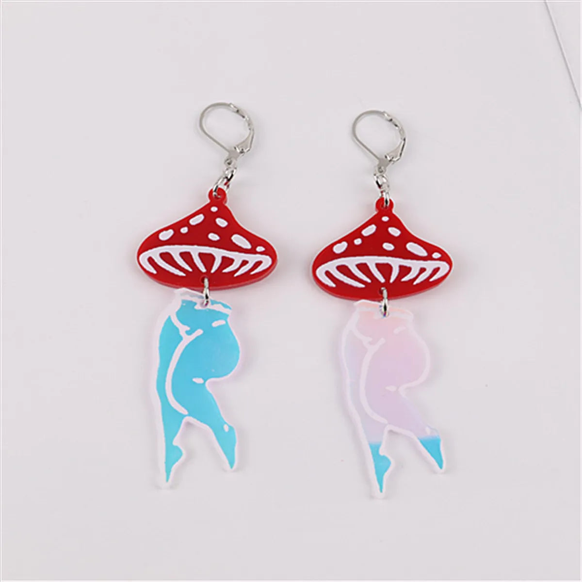 1 Pair Funny Mushroom Arylic Drop Earrings