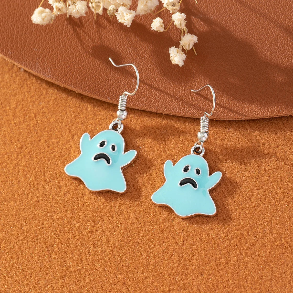 1 Pair Funny Pumpkin Stainless Steel Drop Earrings