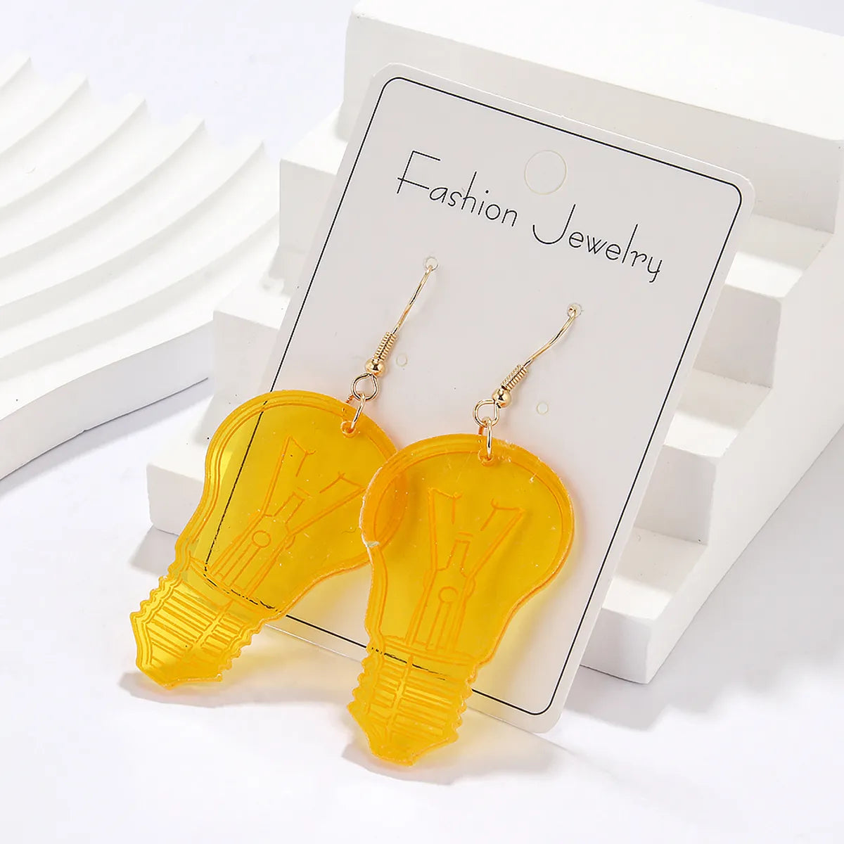 1 Pair Funny Simple Style Artistic Bulb Arylic Drop Earrings