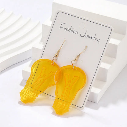 1 Pair Funny Simple Style Artistic Bulb Arylic Drop Earrings