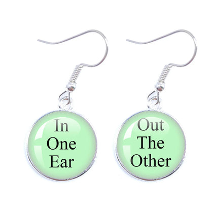 1 Pair Funny Simple Style Letter Alloy Drop Earrings