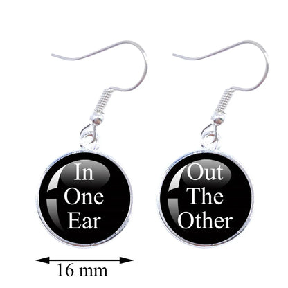 1 Pair Funny Simple Style Letter Alloy Drop Earrings