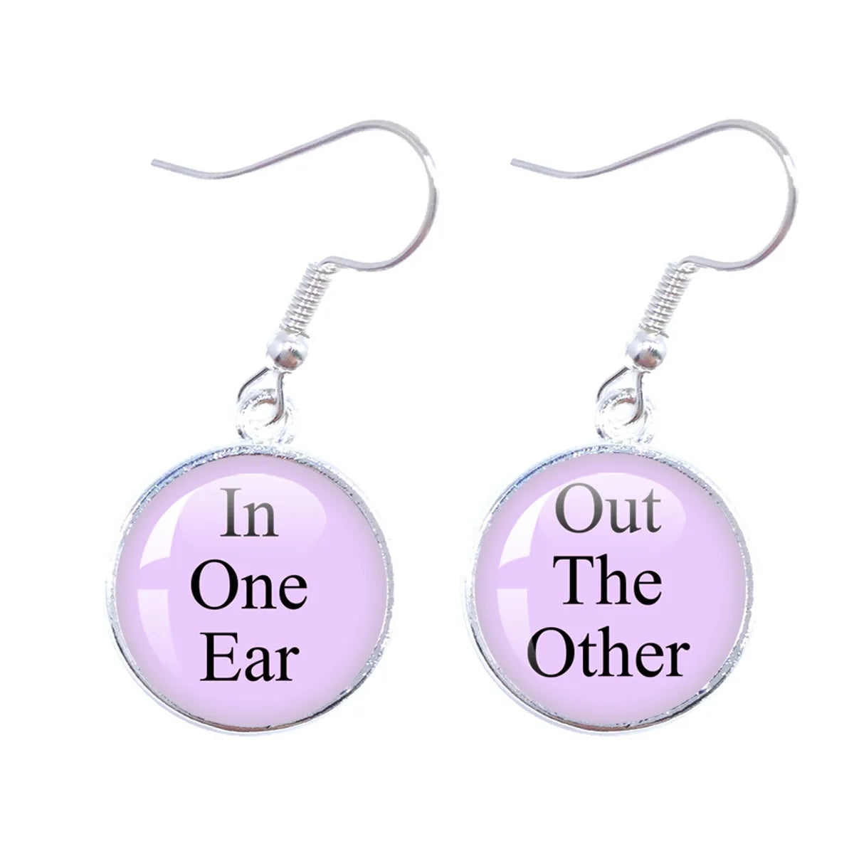 1 Pair Funny Simple Style Letter Alloy Drop Earrings