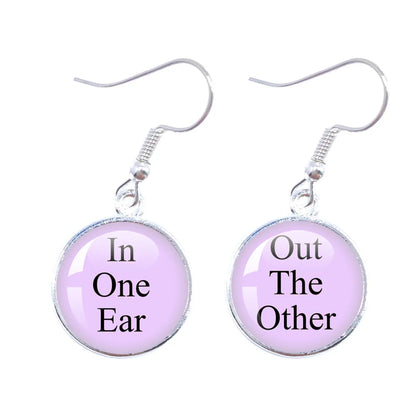 1 Pair Funny Simple Style Letter Alloy Drop Earrings