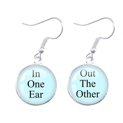 1 Pair Funny Simple Style Letter Alloy Drop Earrings