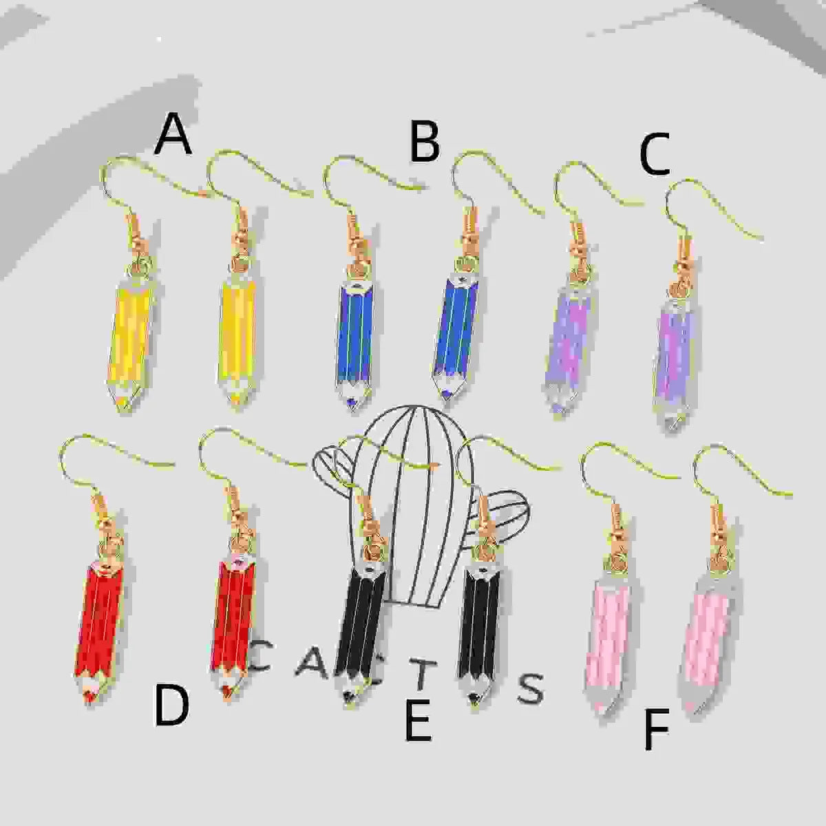 1 Pair Funny Simple Style Letter Patchwork Alloy Drop Earrings