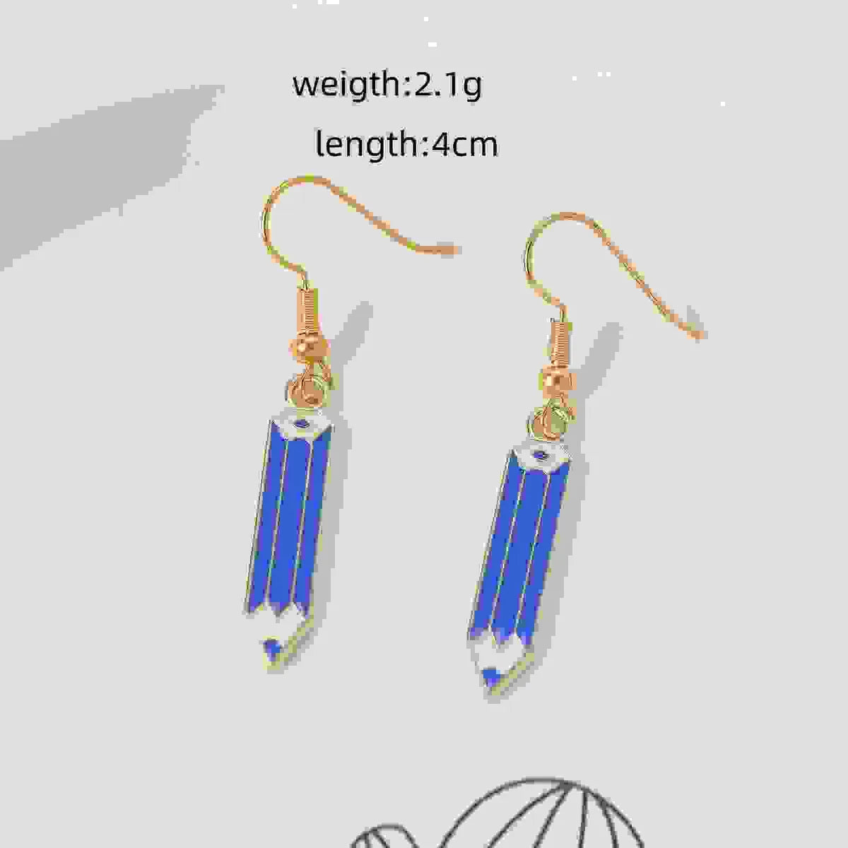 1 Pair Funny Simple Style Letter Patchwork Alloy Drop Earrings