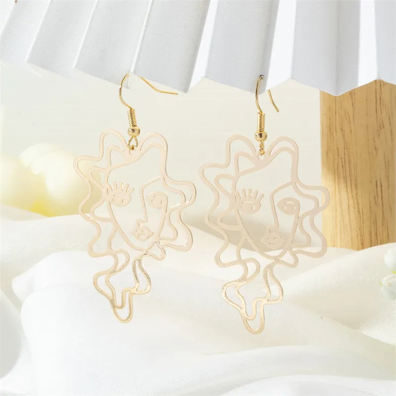 1 Pair Funny Simple Style Solid Color Alloy Drop Earrings