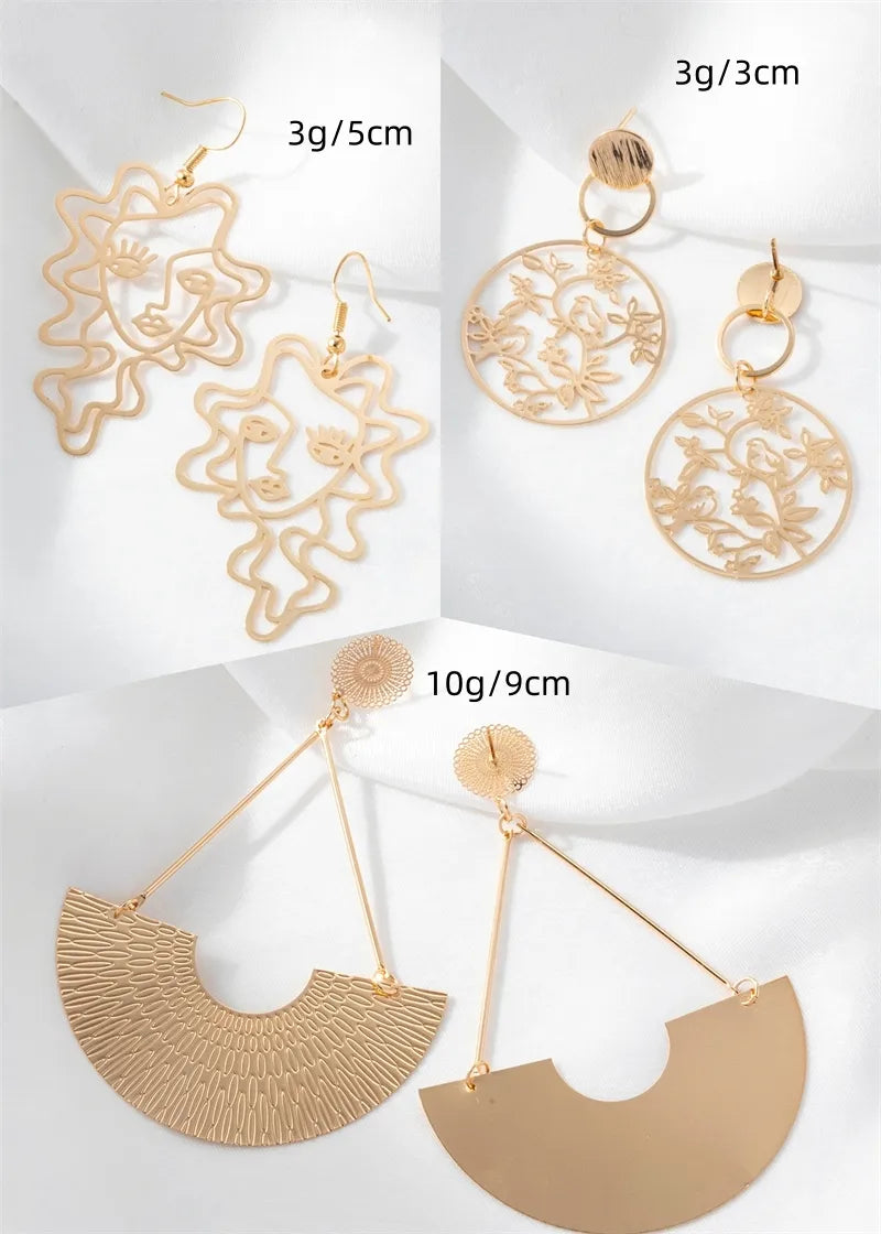 1 Pair Funny Simple Style Solid Color Alloy Drop Earrings