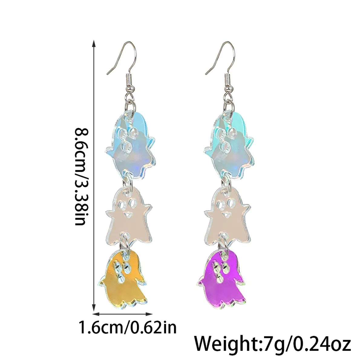 1 Pair Funny Streetwear Cool Style Ghost Arylic Drop Earrings