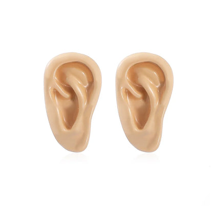 1 Pair Funny Streetwear Ear Plating Alloy Ear Studs