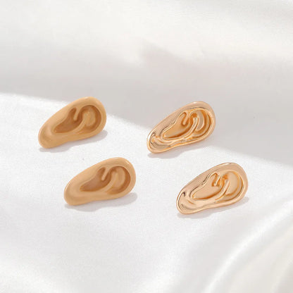 1 Pair Funny Streetwear Ear Plating Alloy Ear Studs