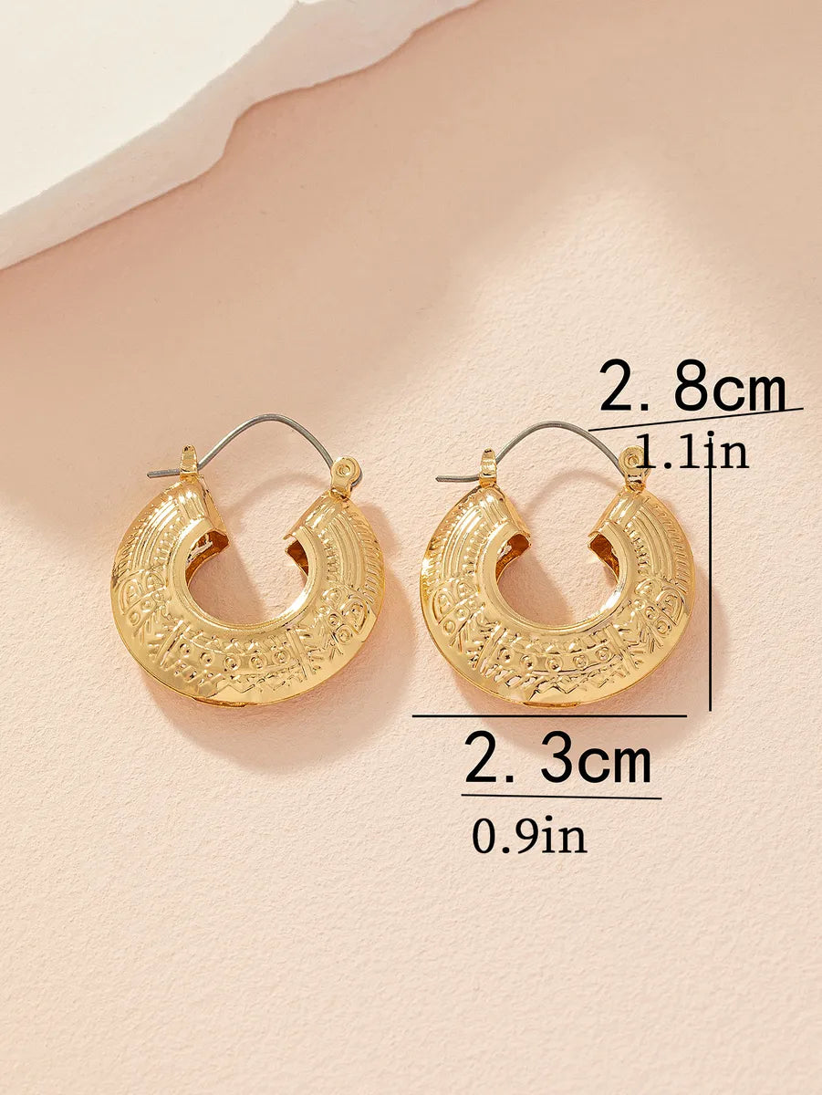 1 Pair Glam Bridal Simple Style Oval Iron Earrings