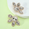 1 Pair Glam Flower Inlay Alloy Rhinestones Glass Ear Studs