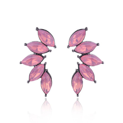 1 Pair Glam Geometric Alloy Inlay Artificial Crystal Women's Drop Earrings