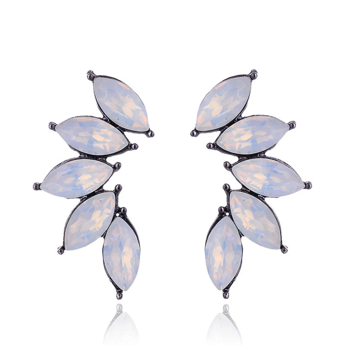 1 Pair Glam Geometric Alloy Inlay Artificial Crystal Women's Drop Earrings