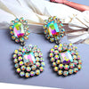 1 Pair Glam Luxurious Geometric Inlay Alloy Zircon Drop Earrings