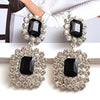 1 Pair Glam Luxurious Geometric Inlay Alloy Zircon Drop Earrings