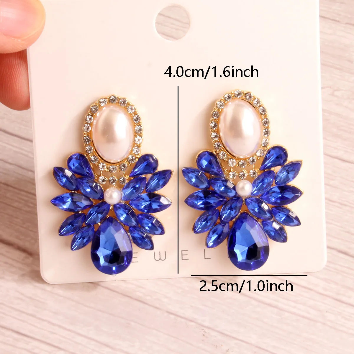 1 Pair Glam Luxurious Vacation Butterfly Inlay Imitation Pearl Alloy Artificial Gemstones Drop Earrings