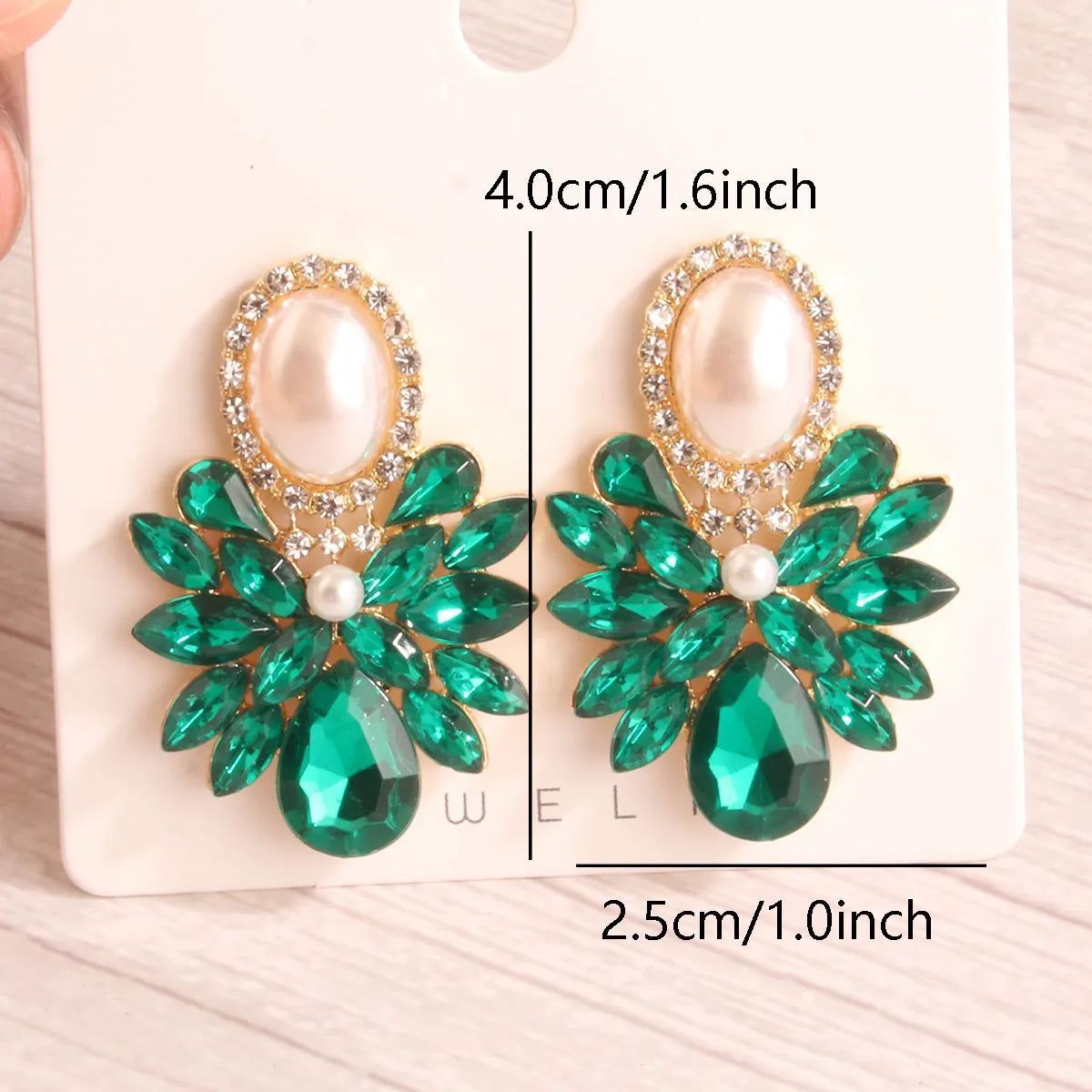 1 Pair Glam Luxurious Vacation Butterfly Inlay Imitation Pearl Alloy Artificial Gemstones Drop Earrings