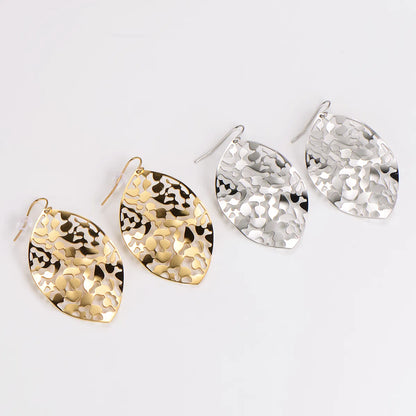 1 Pair Glam Retro Exaggerated Leaves Hollow Out 304 Stainless Steel Drop Earrings