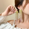 1 Pair Glam Shiny Tassel Plating Inlay Alloy Rhinestones Silver Plated Drop Earrings