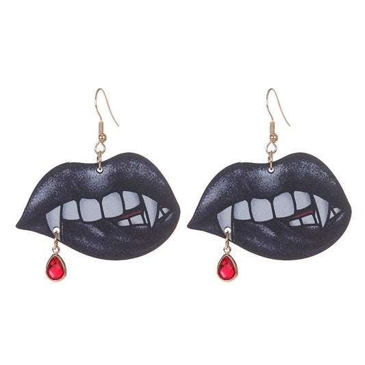 1 Pair Gothic Funny Lips Arylic Drop Earrings