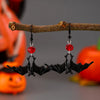 1 Pair Gothic Hip-Hop Spider Bat Skull Plating Alloy Earrings