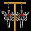 1 Pair Gothic Hip-Hop Spider Bat Skull Plating Alloy Earrings