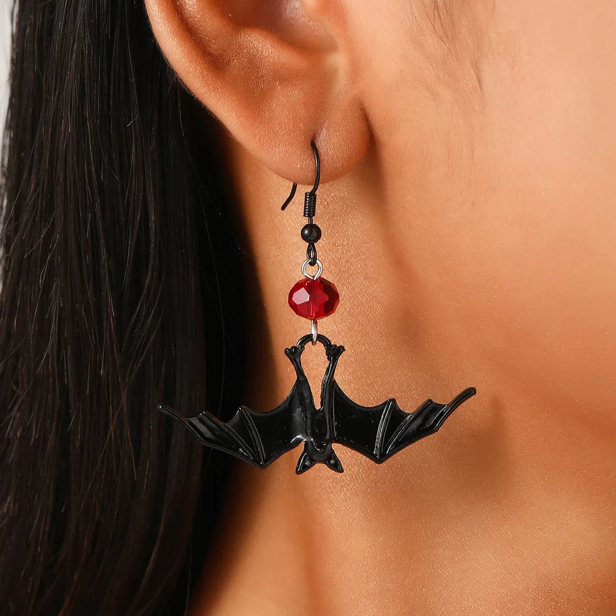 1 Pair Gothic Hip-Hop Spider Bat Skull Plating Alloy Earrings