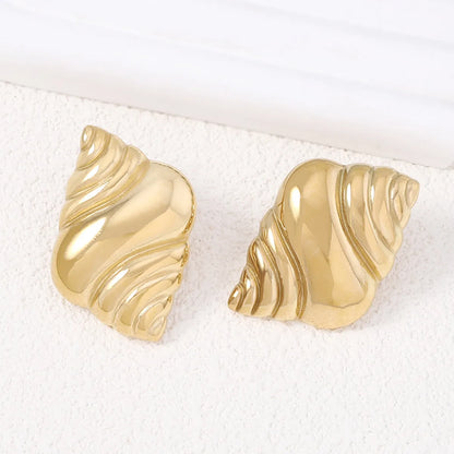 1 Pair Hawaiian Modern Style Classic Style Conch Plating Zinc Alloy Ear Studs