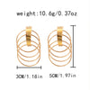 1 Pair Hawaiian Simple Style Classic Style Geometric Round Water Droplets Plating Hollow Out 304 Stainless Steel 14K Gold Plated Drop Earrings